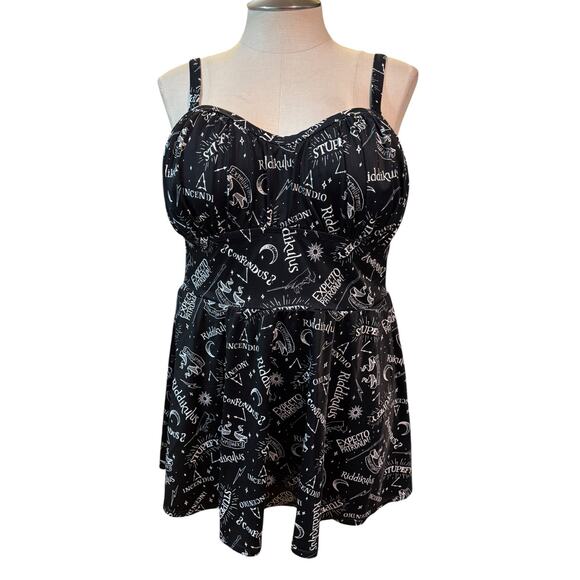 Torrid 3 (3X 22/24) Harry Potter Wireless One Piece Swim Dress w/Built in Briefs - Picture 3 of 4